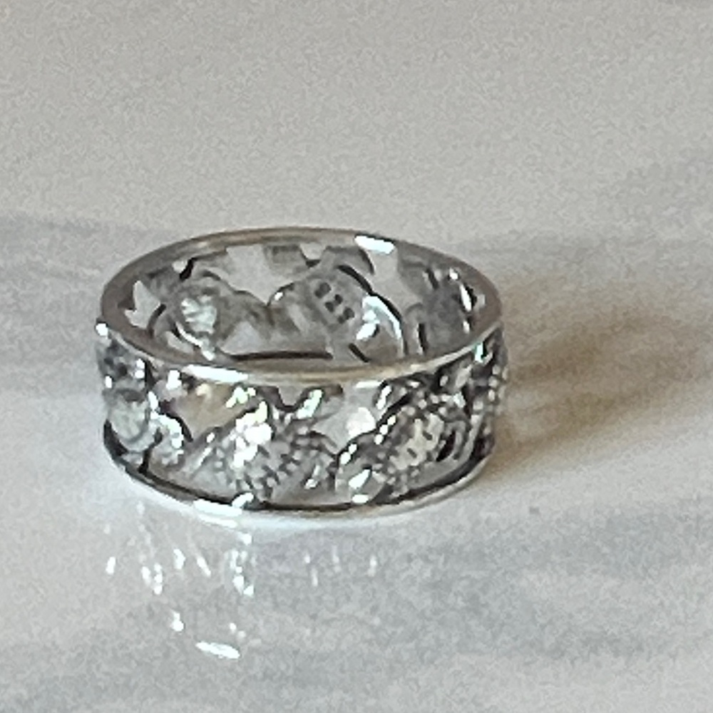 Silver Turtle Design Ring - Picture 3 of 4